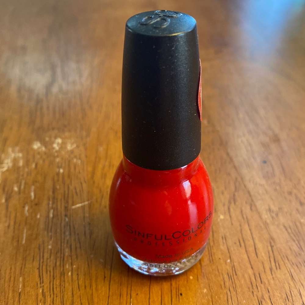 Sinful Colors No Text Red Nail Polish NWT